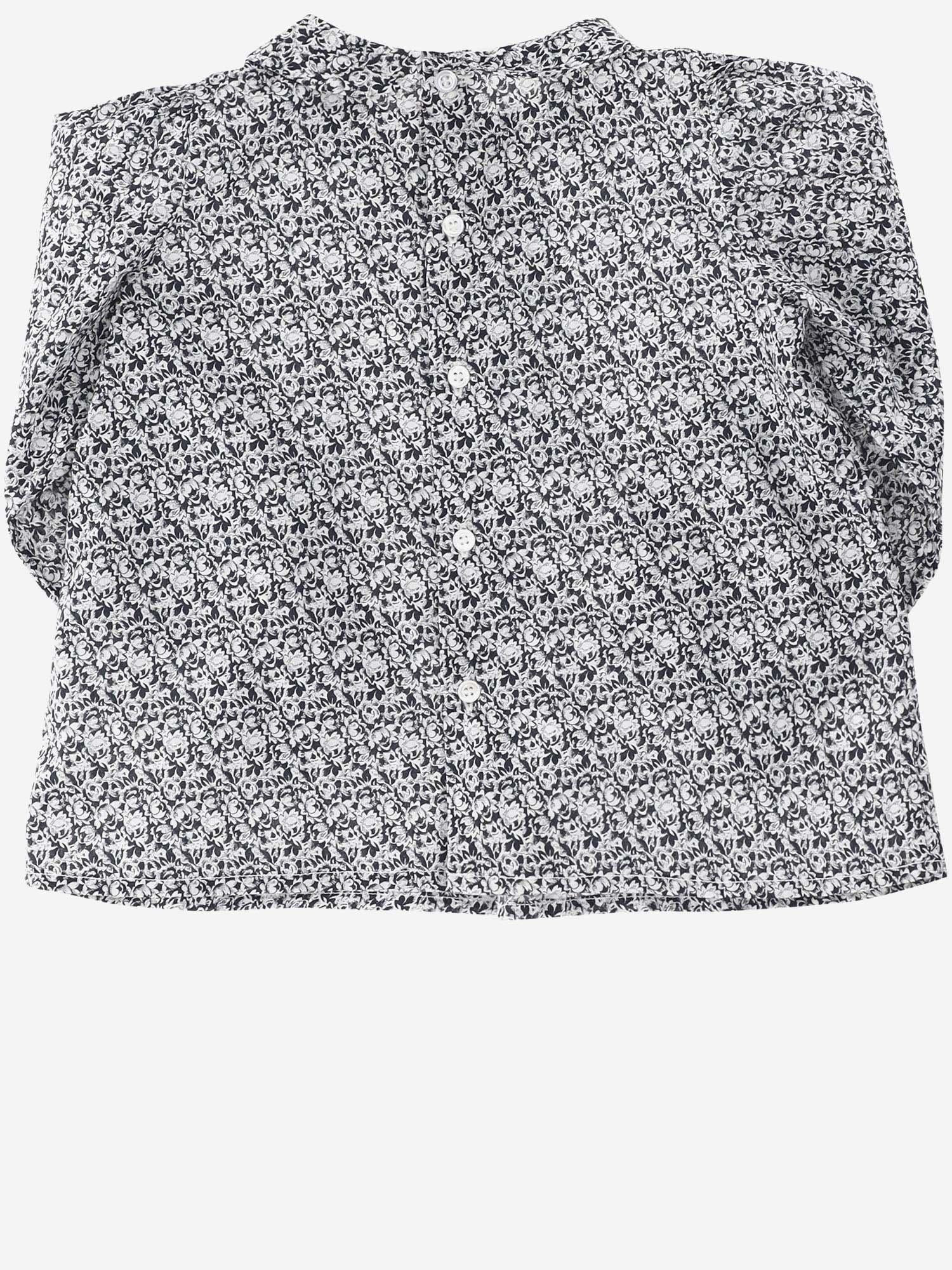 Bonpoint Smock-Embroidered Floral Cotton Blouse — Multicolor, view 2