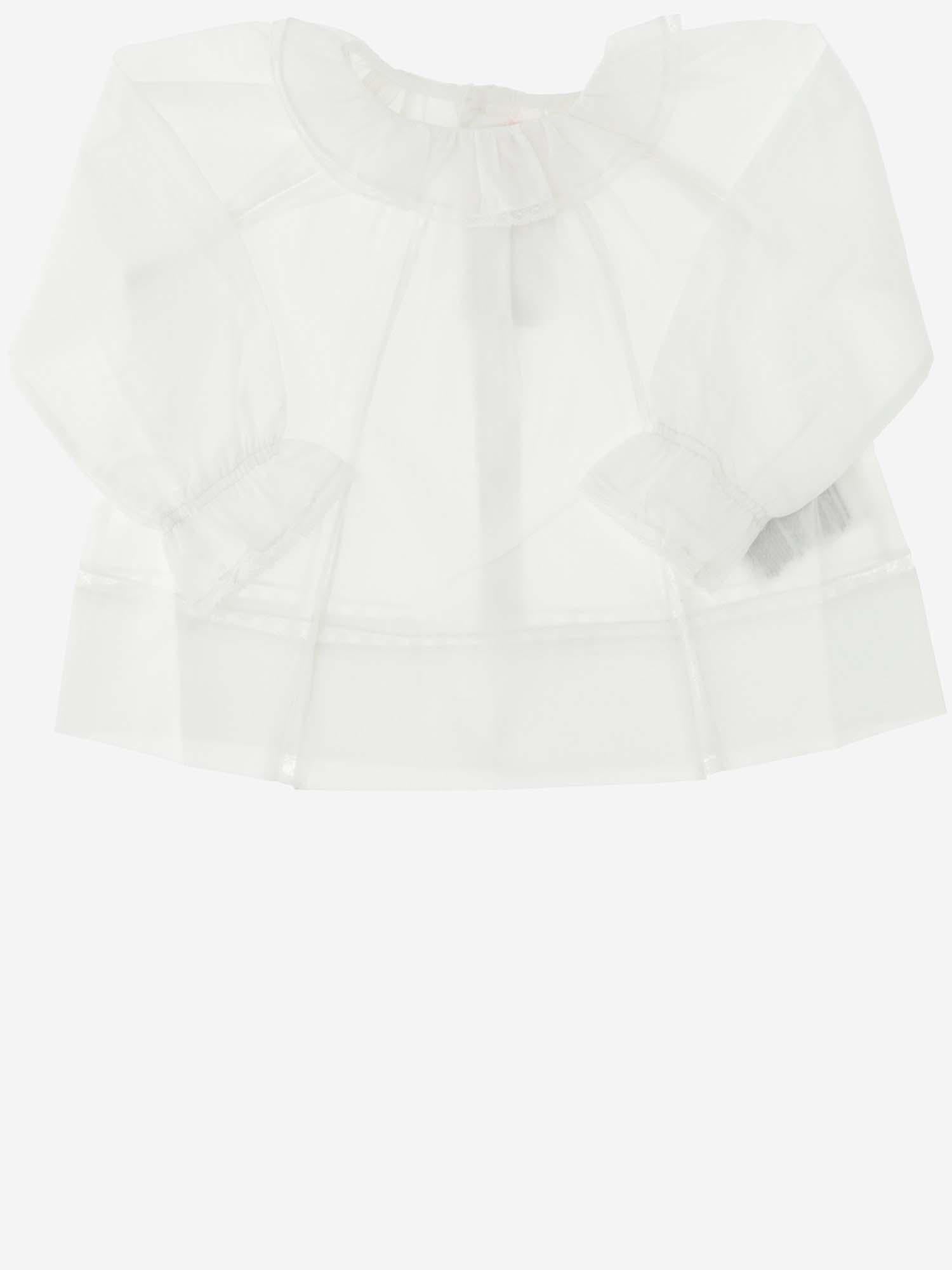 Bonpoint Cotton Cut-Out Blouse — White by Bonpoint