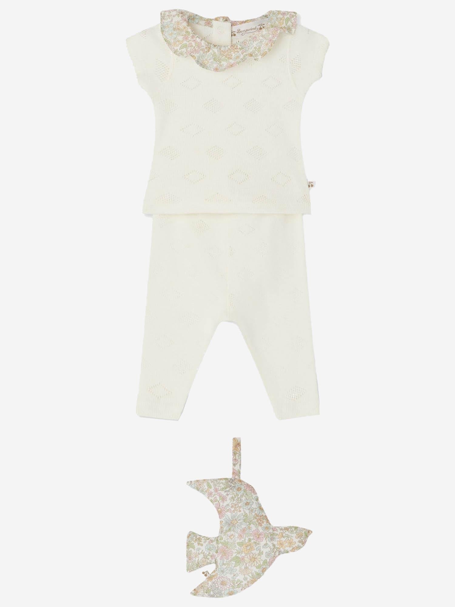Bonpoint Daisie Bodysuit — Cream, view 2