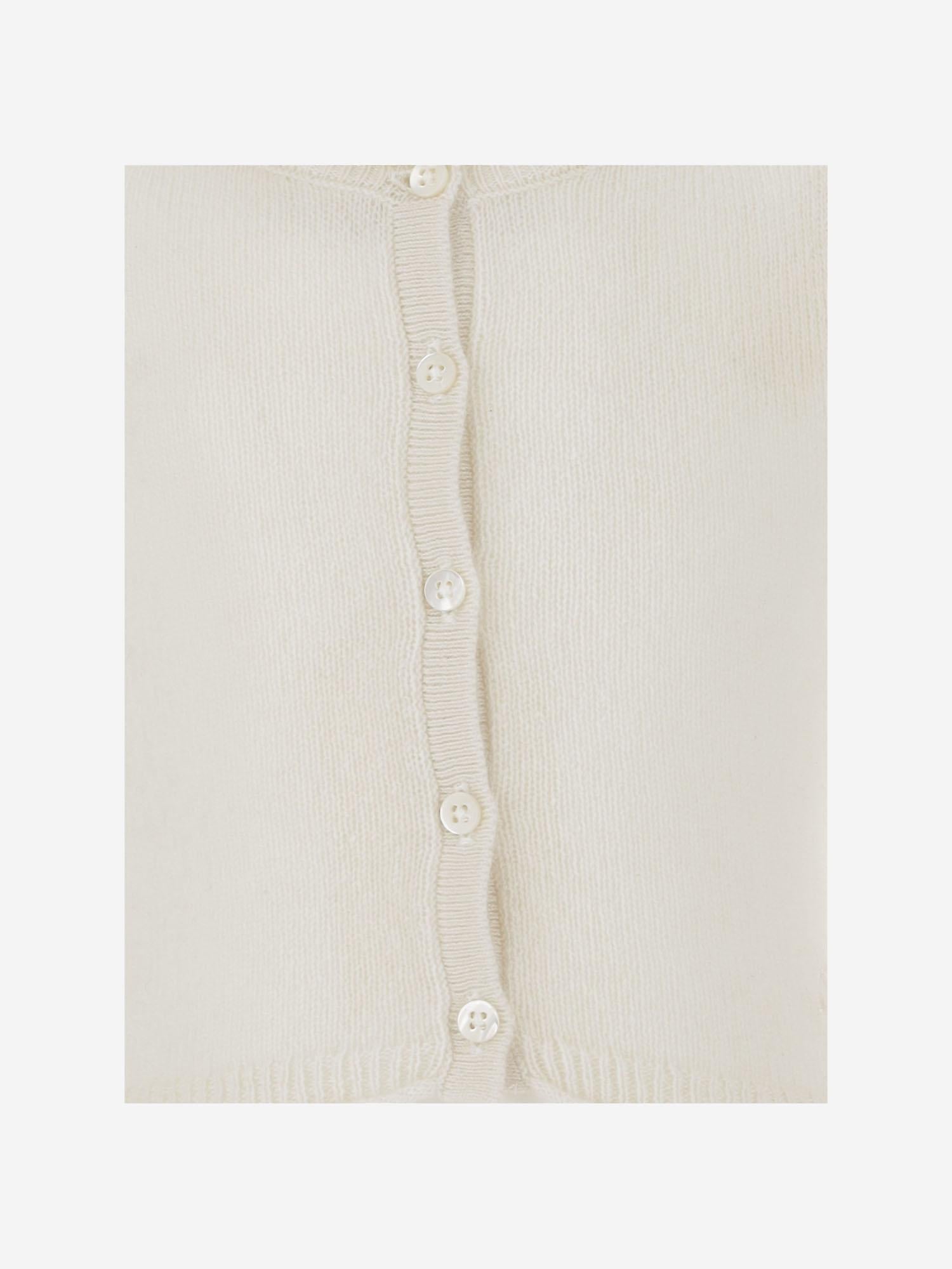Bonpoint Cashmere Cardigan — White by Bonpoint