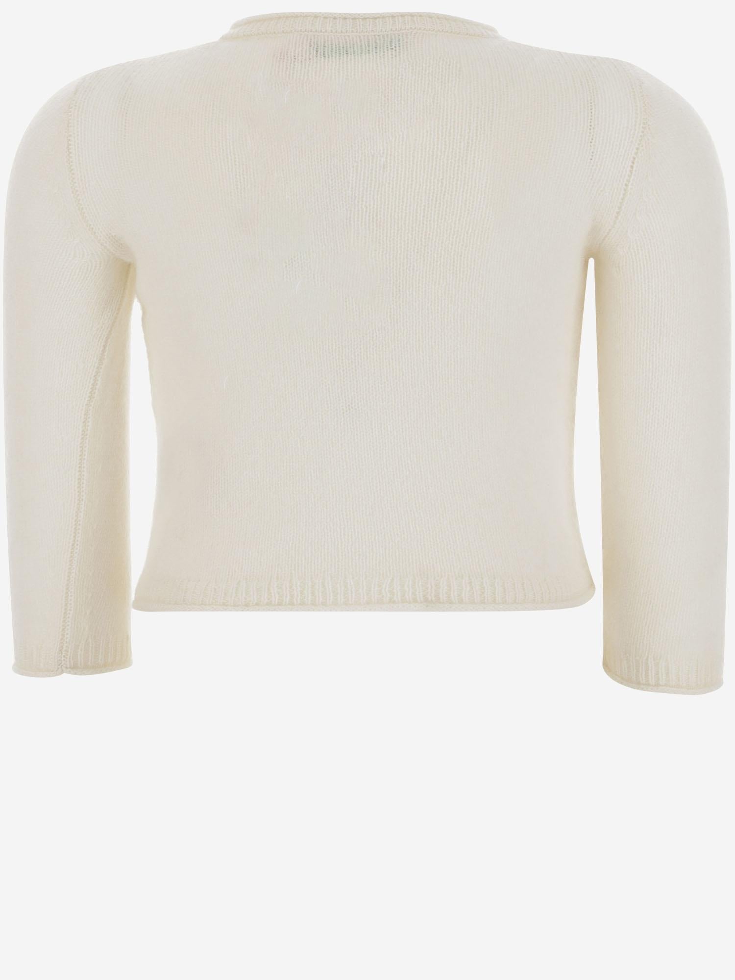 Bonpoint Cashmere Cardigan — White, view 3