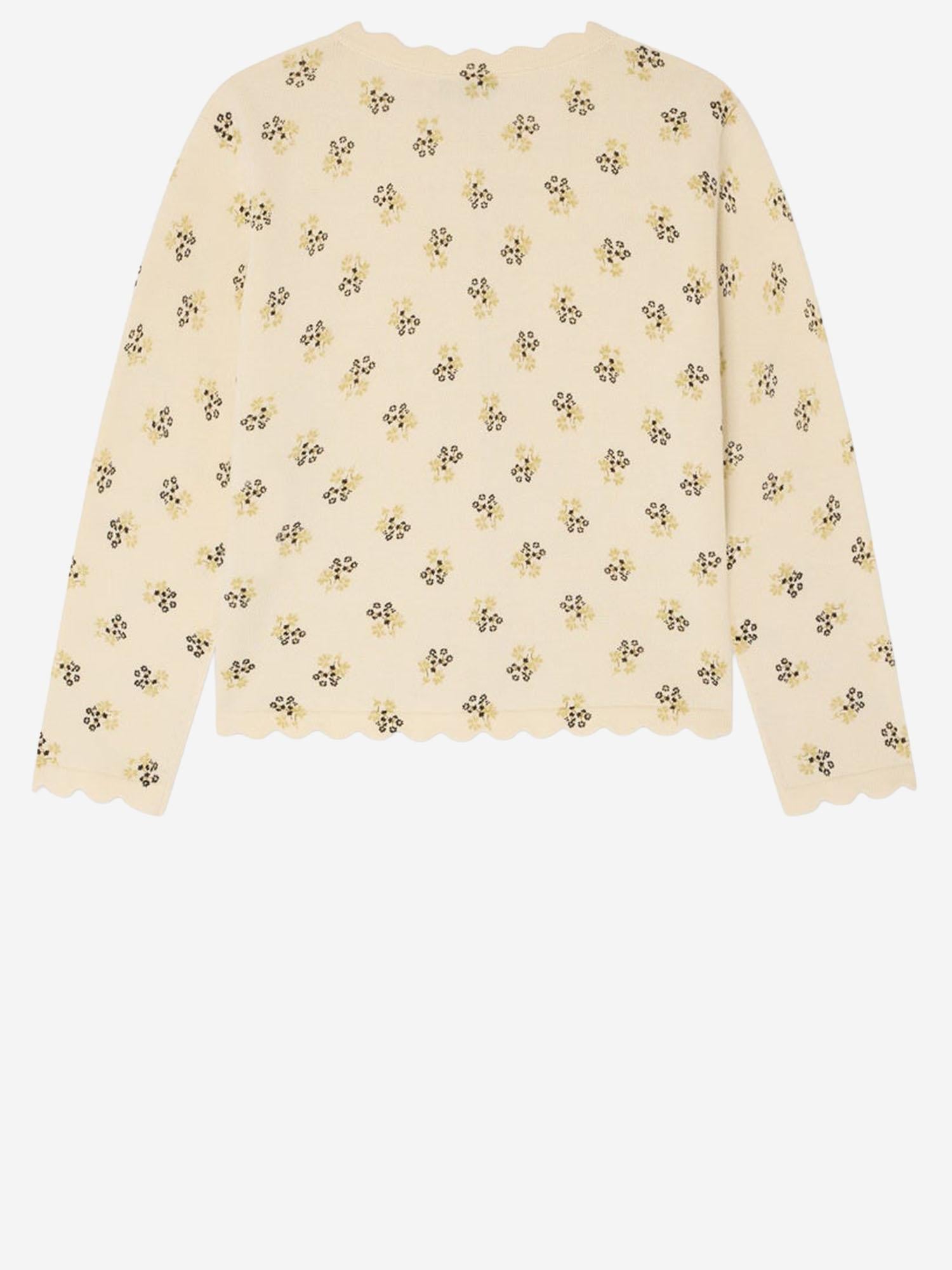 Bonpoint Floral-Print Cotton Shirt — Cream, view 3