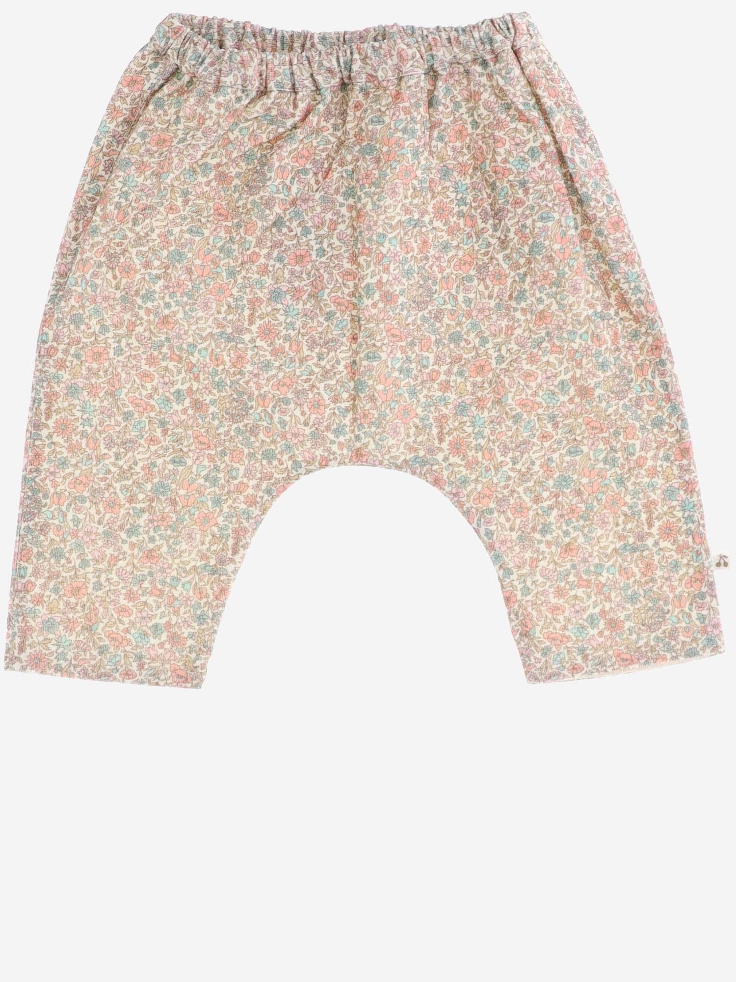 Bonpoint Floral Cotton Trousers — Pink, view 2