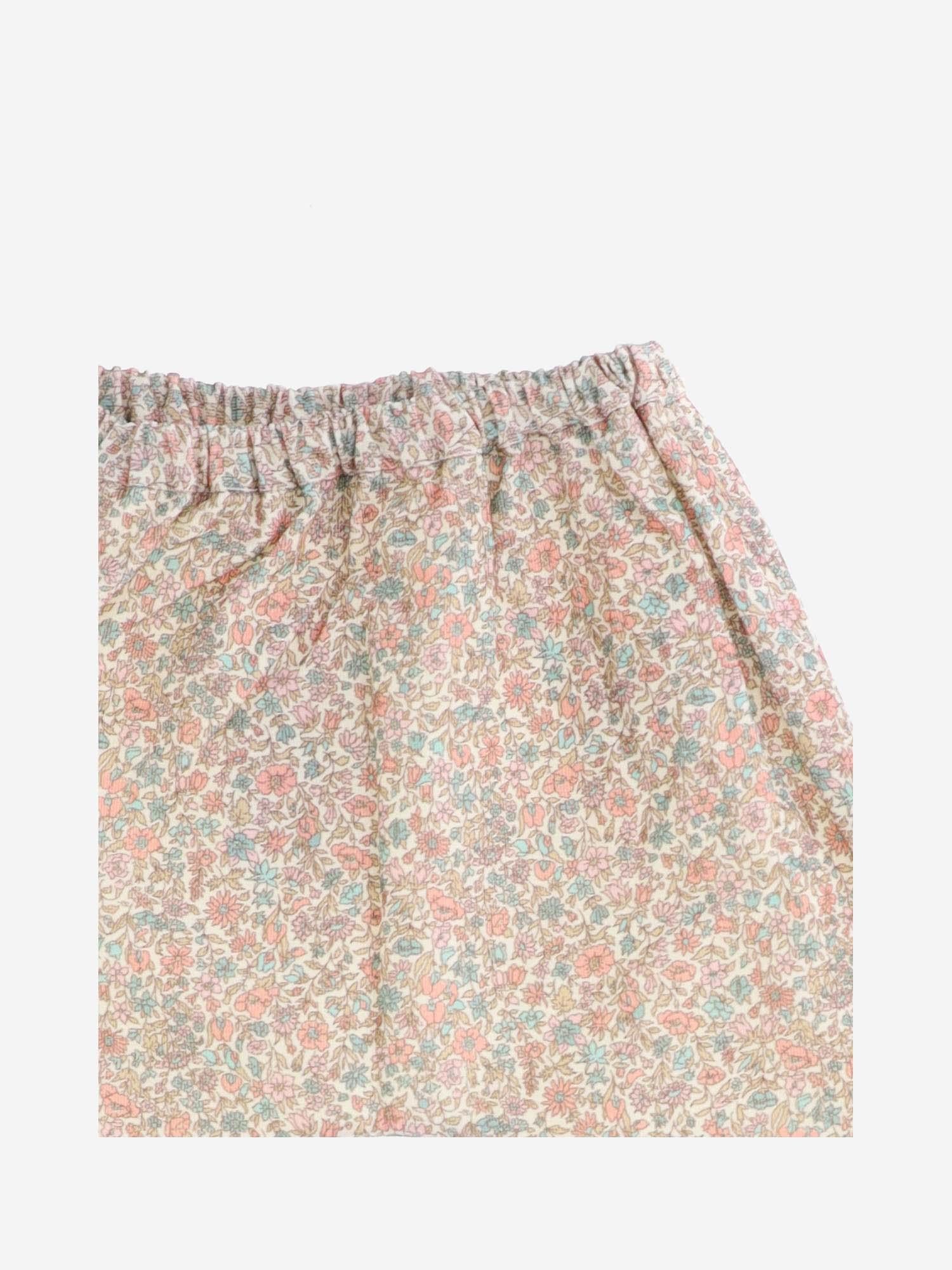 Bonpoint Floral Cotton Trousers — Pink, view 3