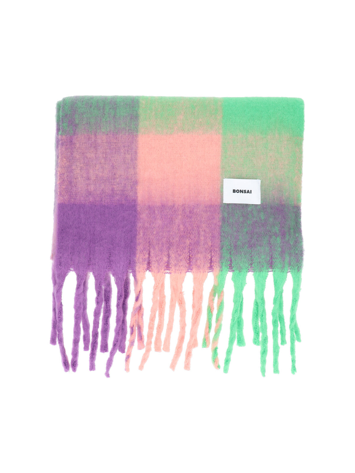 Bonsai Large-Scale Check Scarf — Multicolor by Bonsai