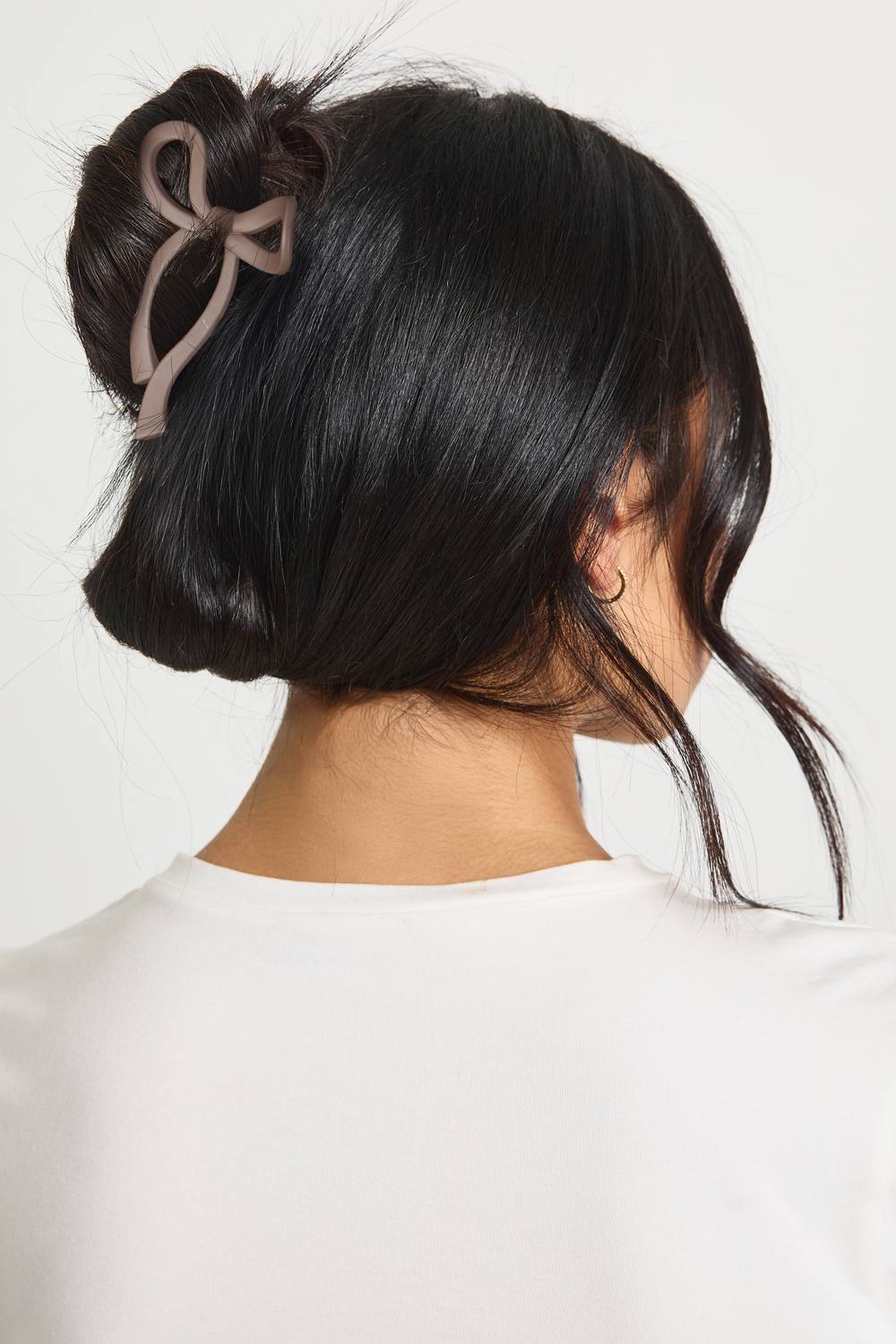 boohoo Women's Chocolate Bow Detail Claw Clip by boohoo