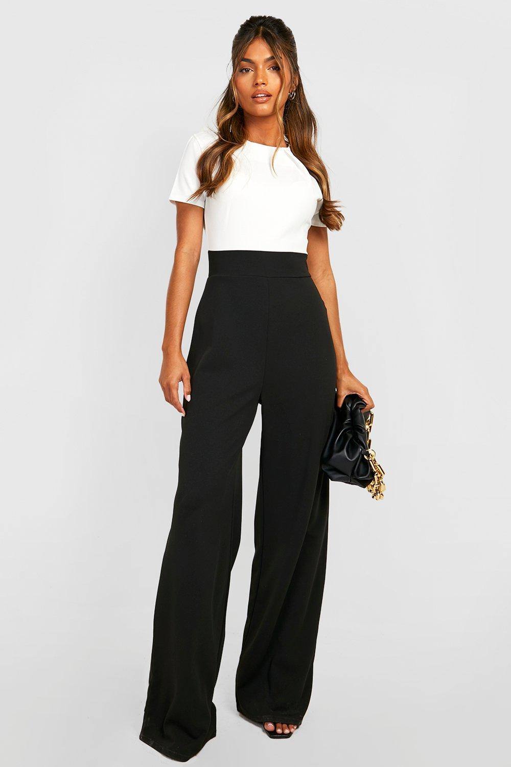 boohoo Women's Contrast Wide Leg Jumpsuit by boohoo