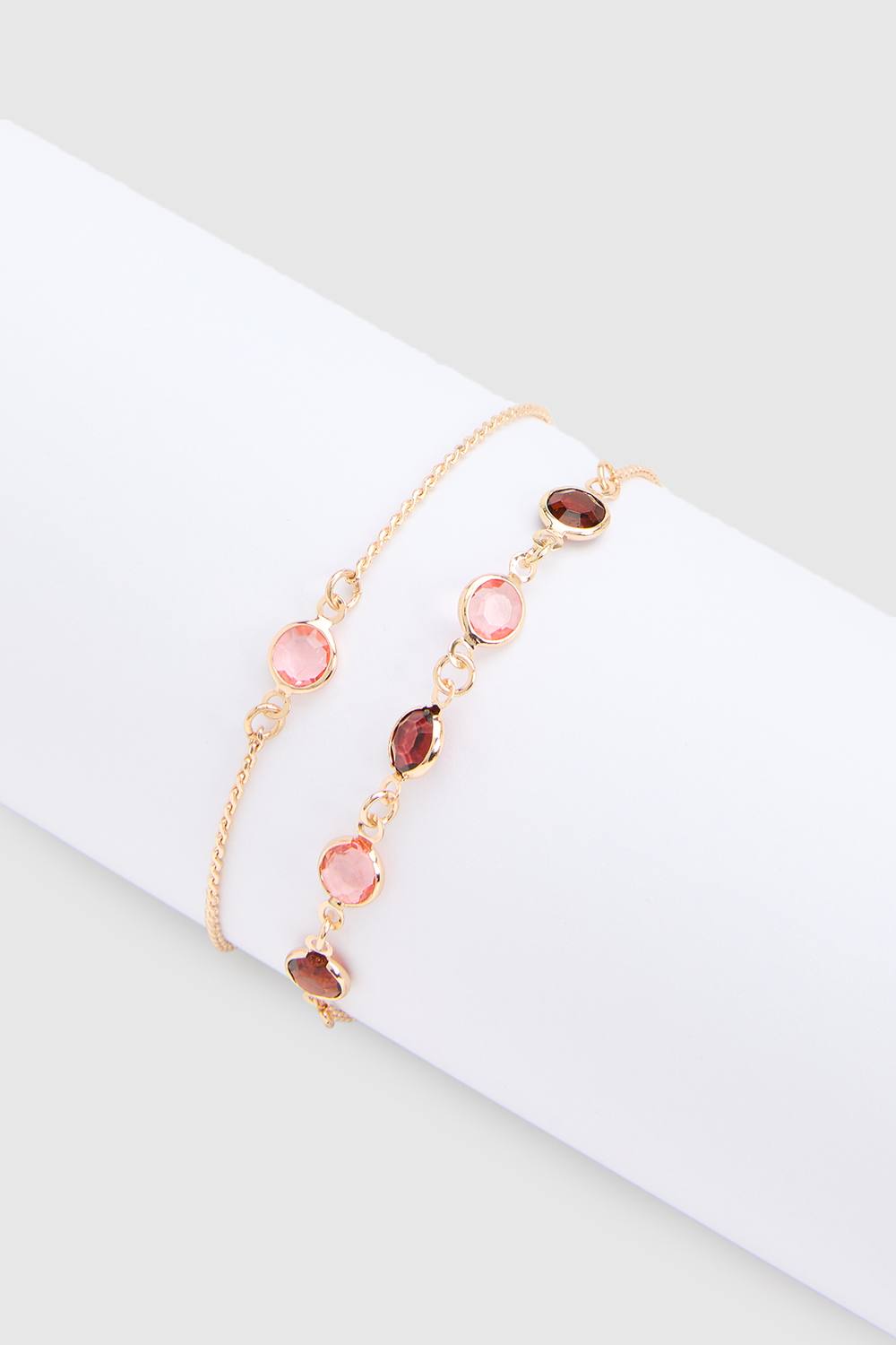 boohoo Women's Embellished Toggle Bracelets 2 Pack in Gold by boohoo