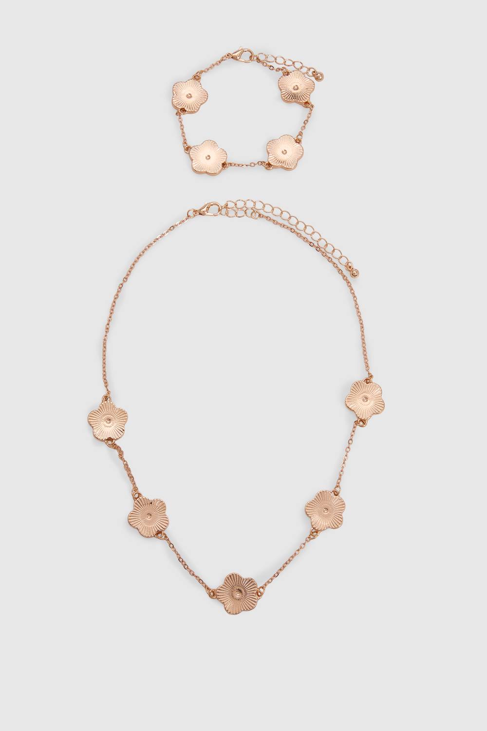 boohoo Women's Flower Detail Jewellery Set in Gold by boohoo