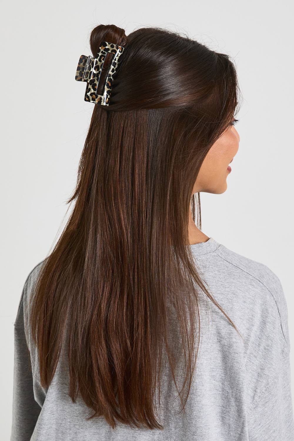 boohoo Women's Leopard Print Claw Clip by boohoo