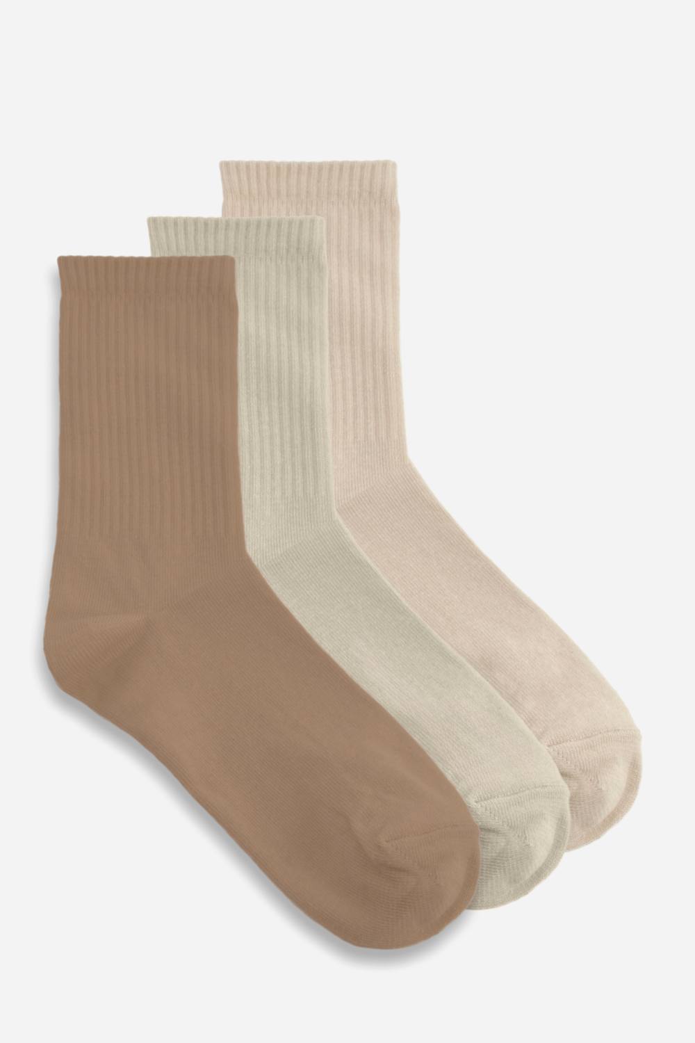 boohoo Women's Nude Tonal 3 Pack Socks by boohoo
