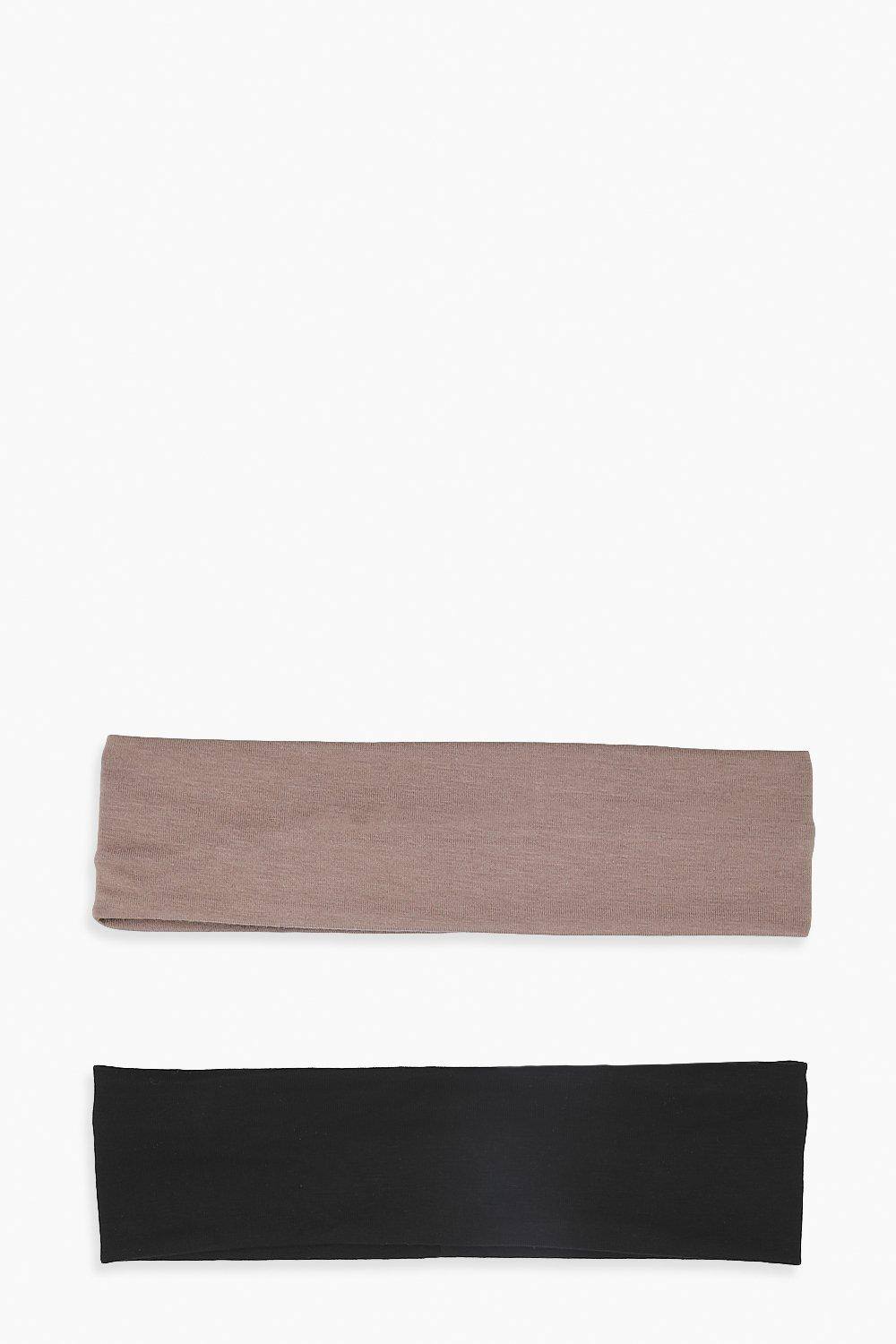 boohoo Women's Pack Of 2 Wide Jersey Headbands by boohoo