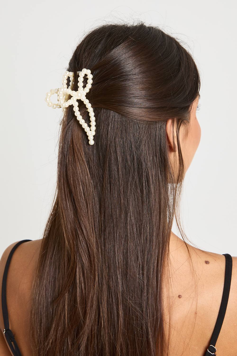 boohoo Women's Pearl Detail Bow Claw Clip by boohoo