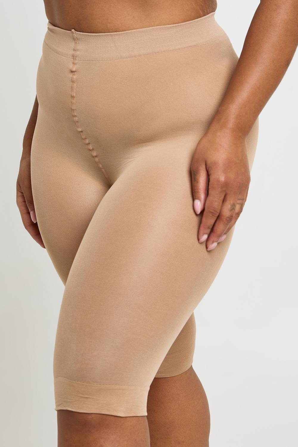 boohoo Women's Plus Anti Chafing Shorts in Nude by boohoo