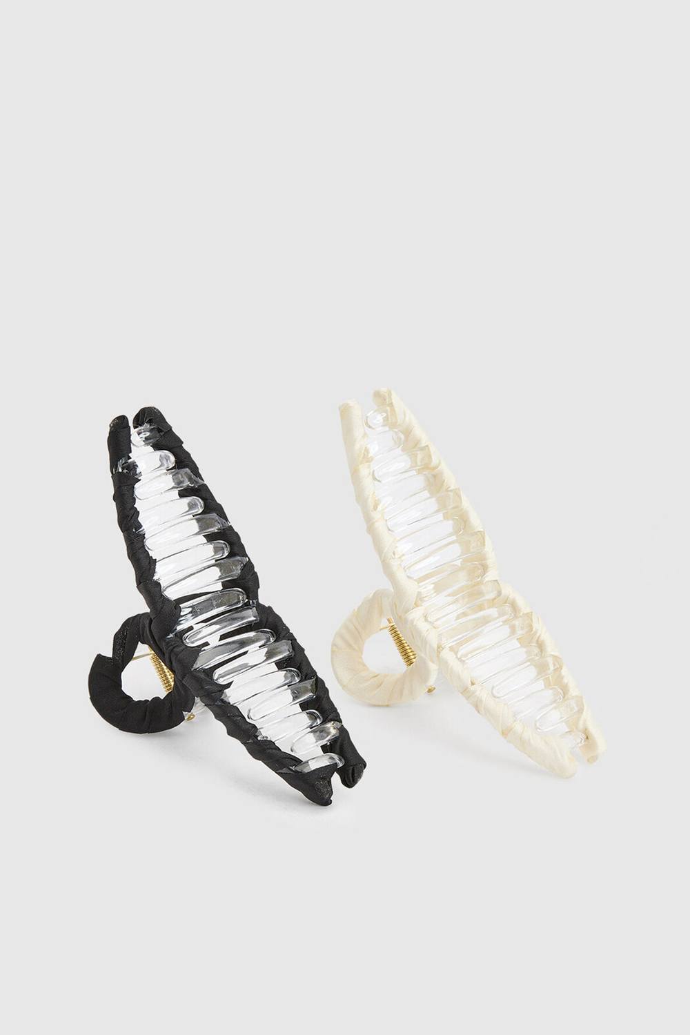 boohoo Women's Satin Ruched Claw Clips 2 Pack by boohoo
