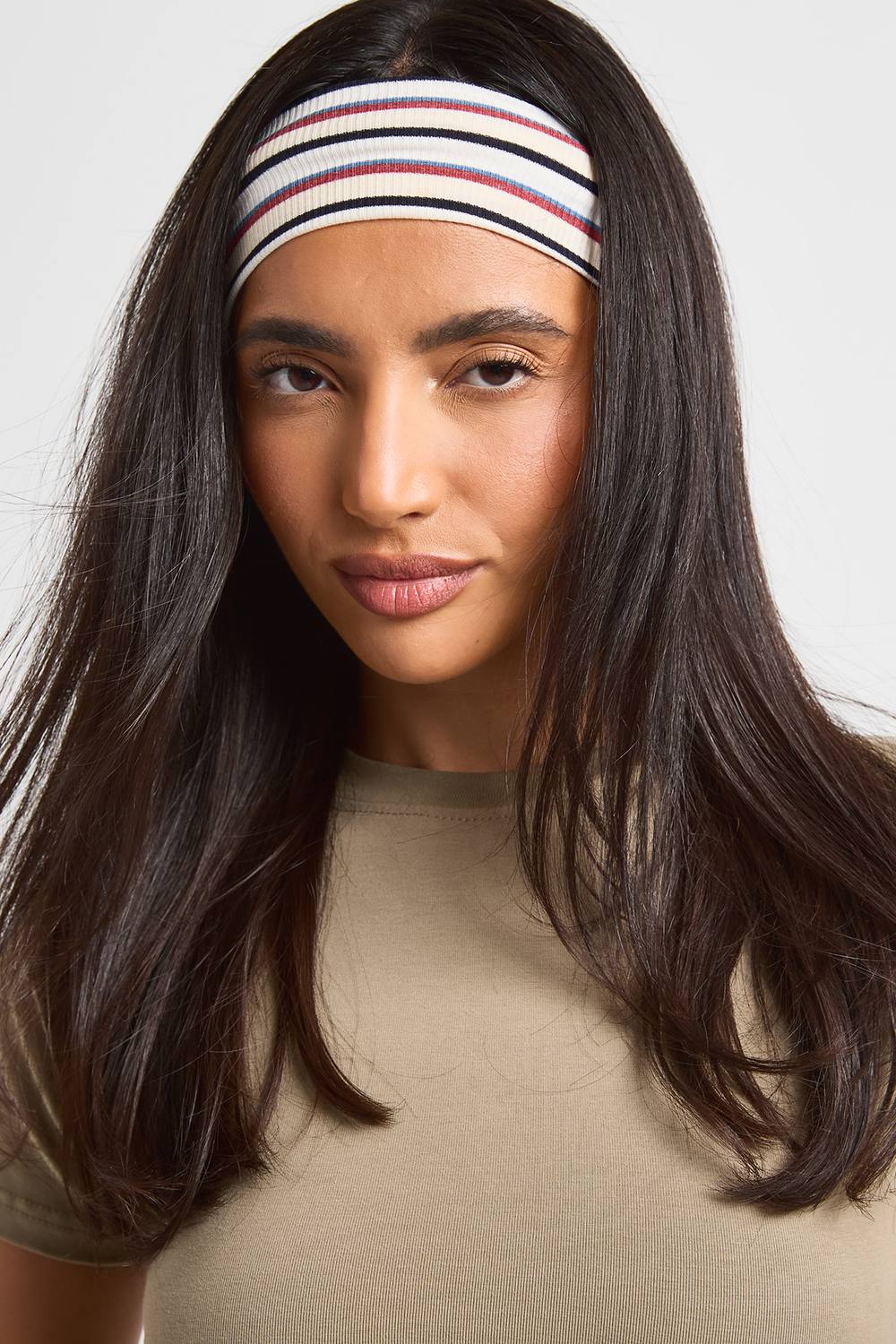 boohoo Women's Striped Jersey Headband in Red by boohoo