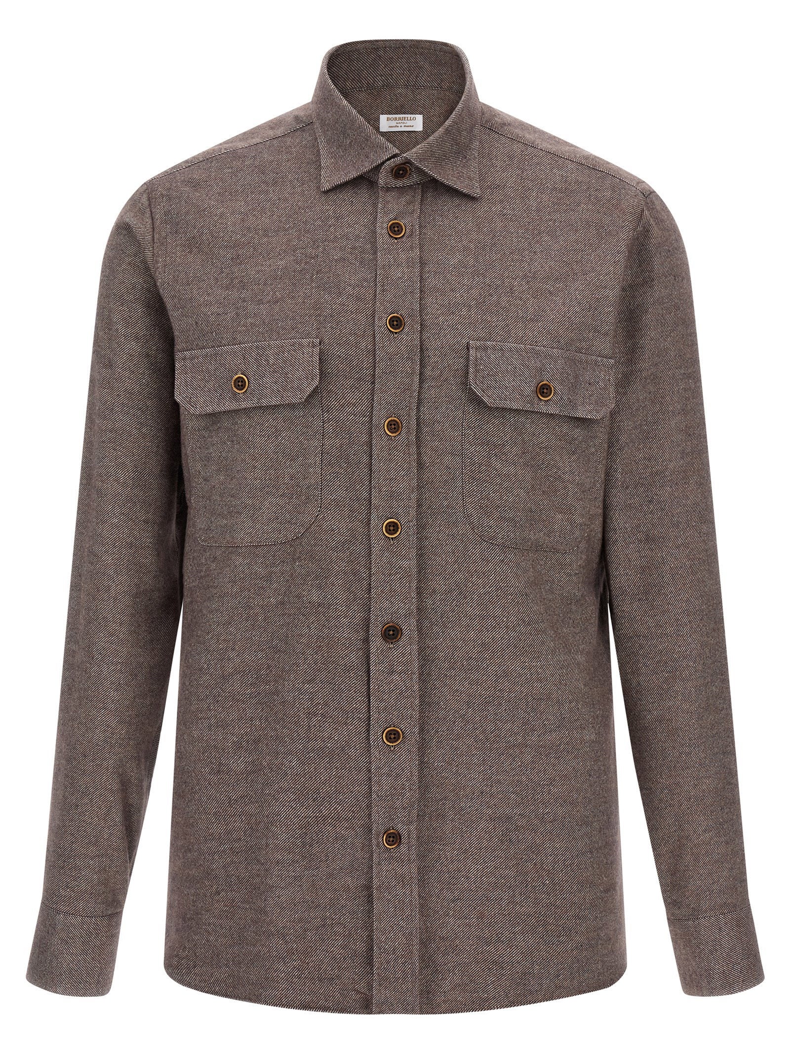 Borriello Flannel Shirt — Taupe by Borriello