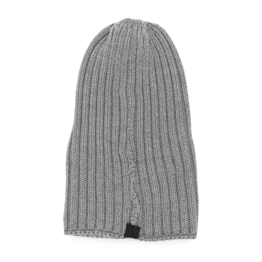 Borsalino 0012W Ribbed Knit Flat Cap — Grey, view 2
