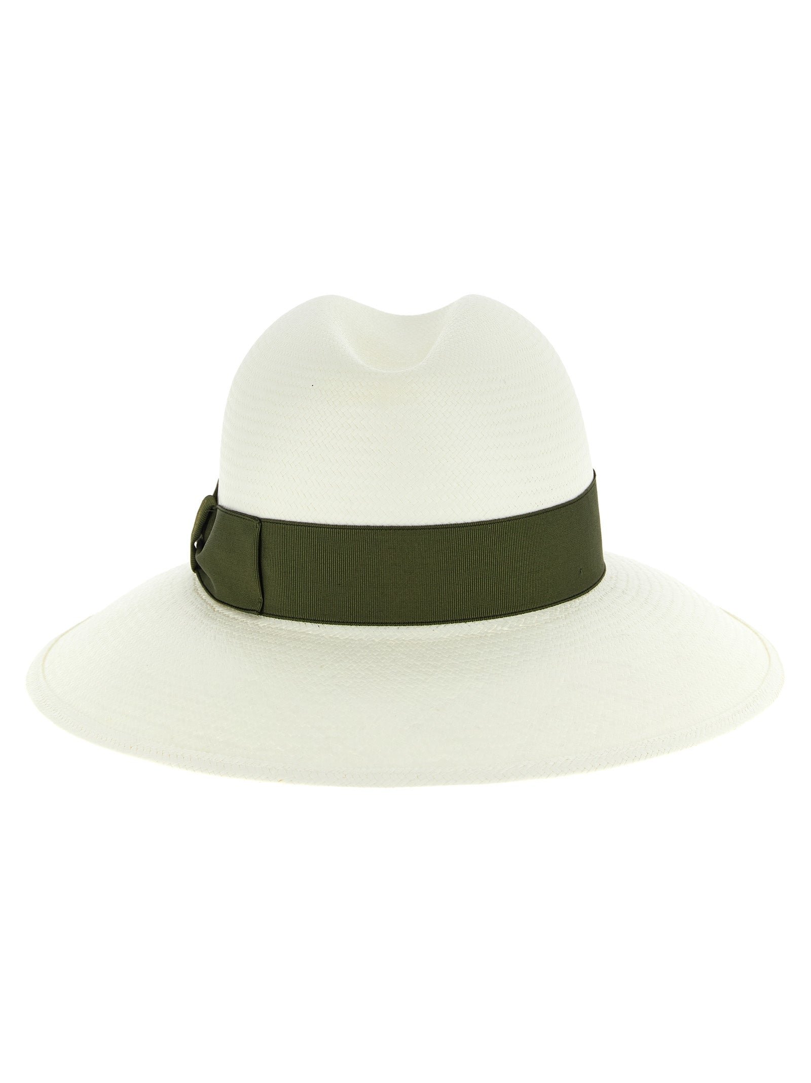 Borsalino BO333353BM Bicolor Hemp Fedora — White by Borsalino