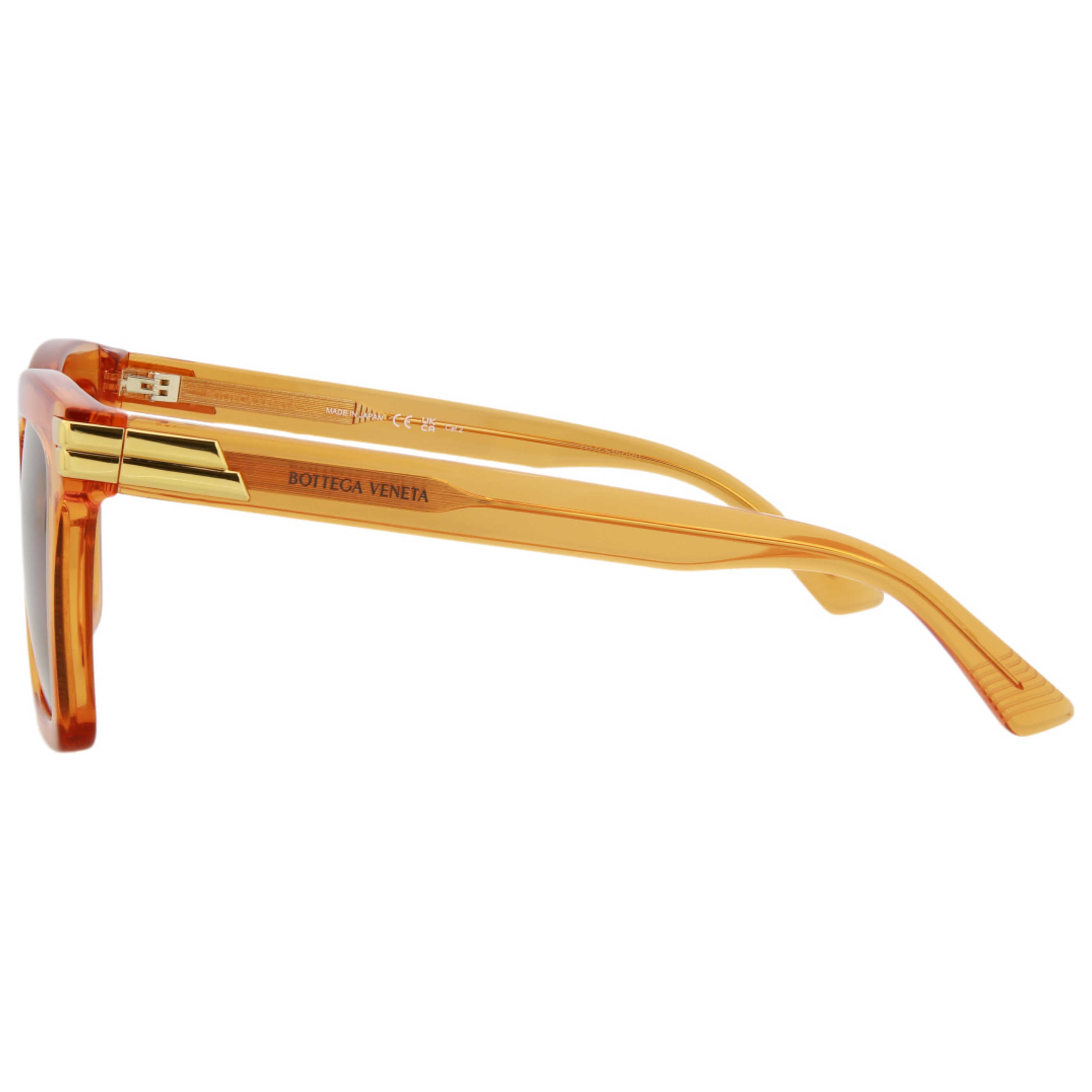 Bottega Veneta BV1005S30008310004 Square-Frame Sunglasses — Orange, view 2