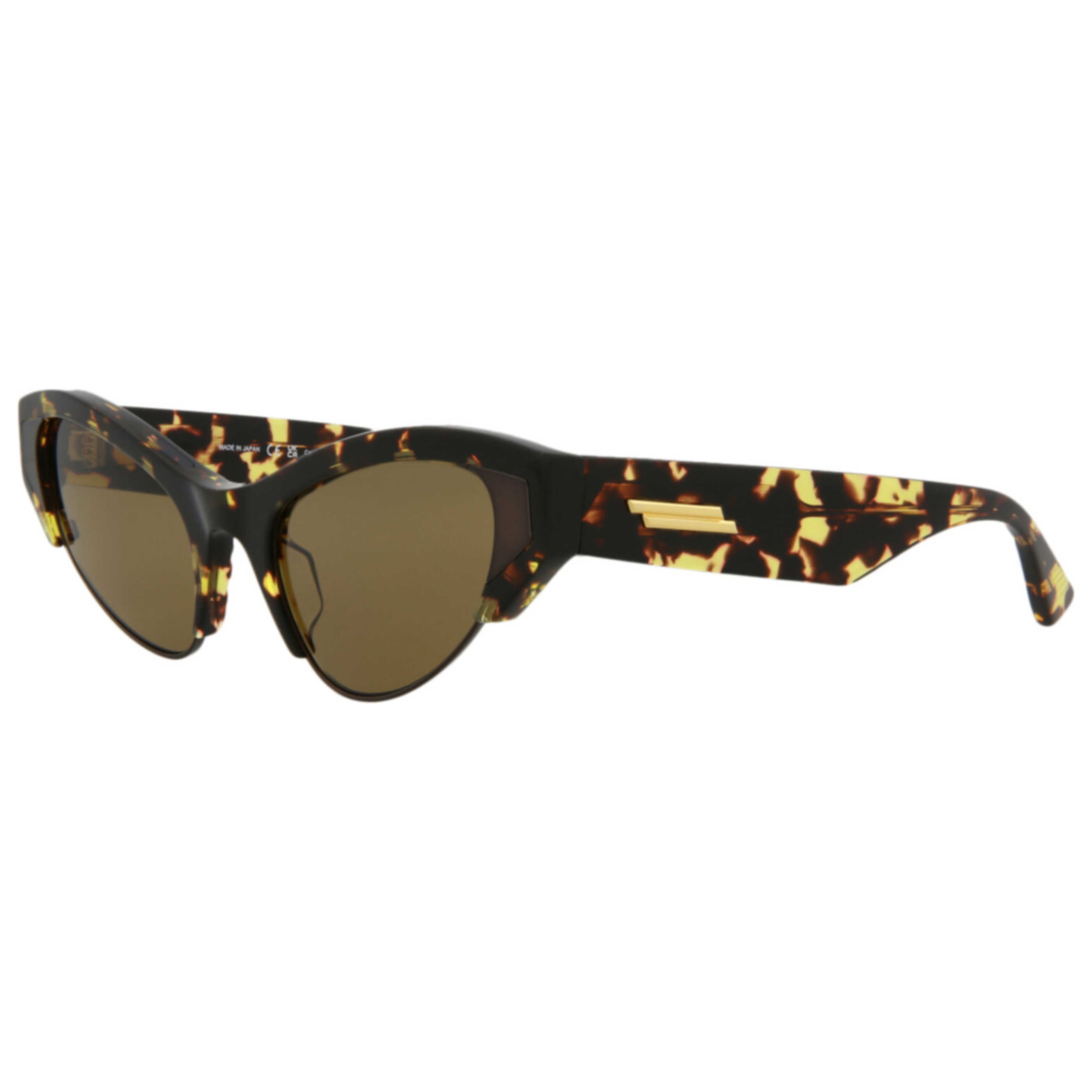 Bottega Veneta BV1102S30011036002 Havana Cat-Eye Sunglasses — Brown by Bottega Veneta