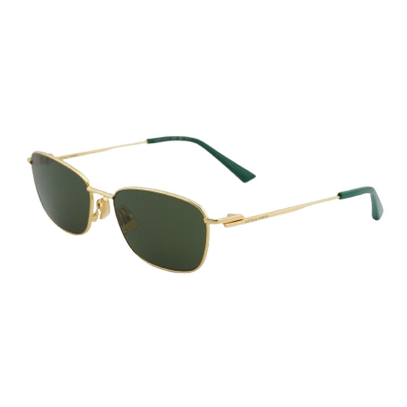 Bottega Veneta BV1300S001 Square Metal Frame Sunglasses — Gold by Bottega Veneta