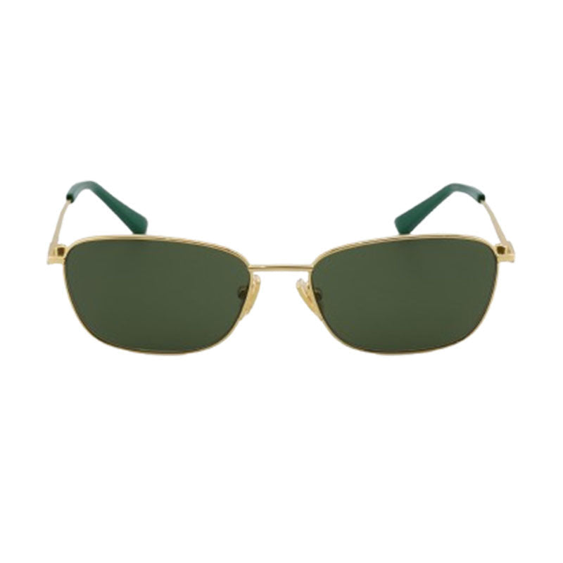 Bottega Veneta BV1300S001 Square Metal Frame Sunglasses — Gold, view 2