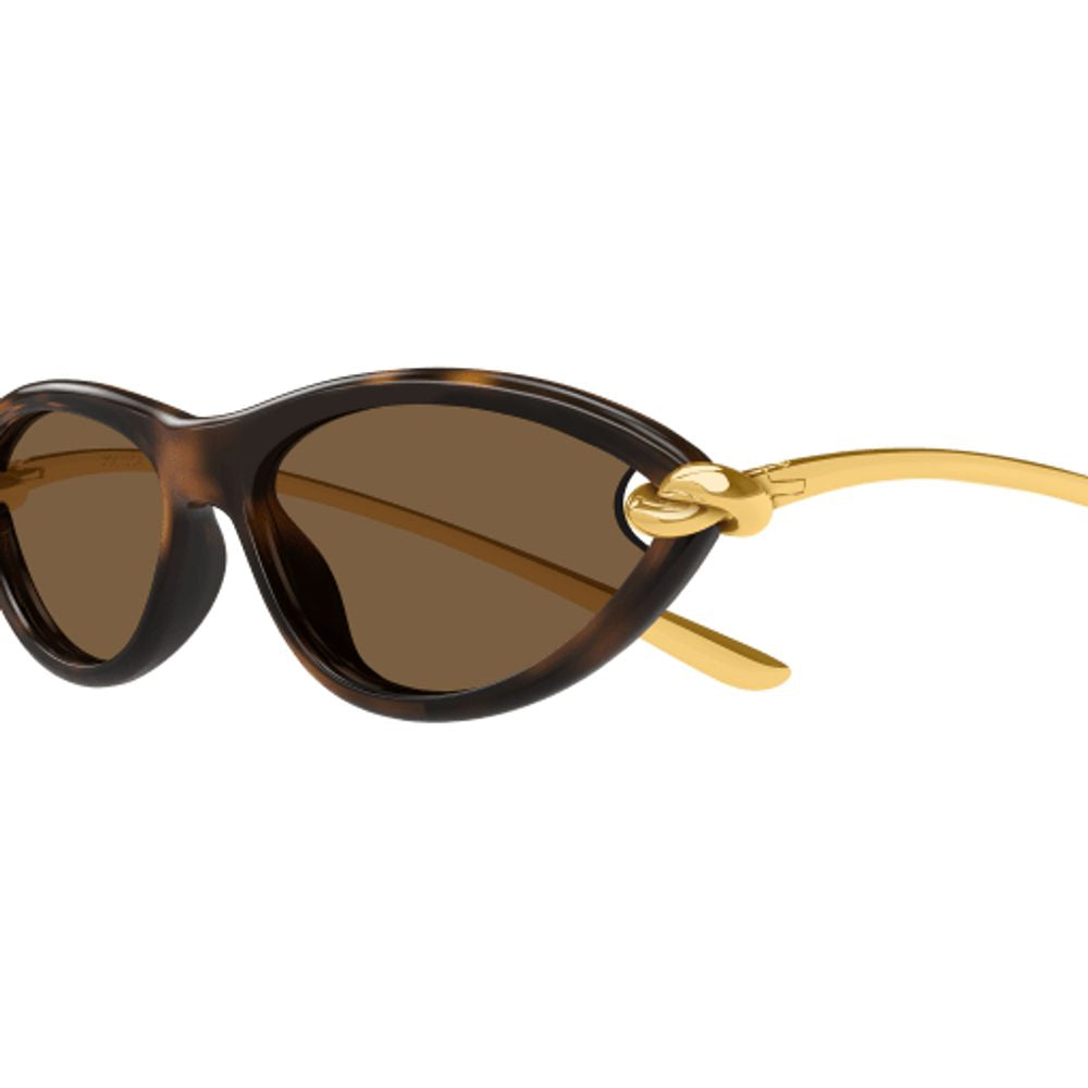Bottega Veneta Eyewear BV1390S002 Sunglasses — Brown, view 3