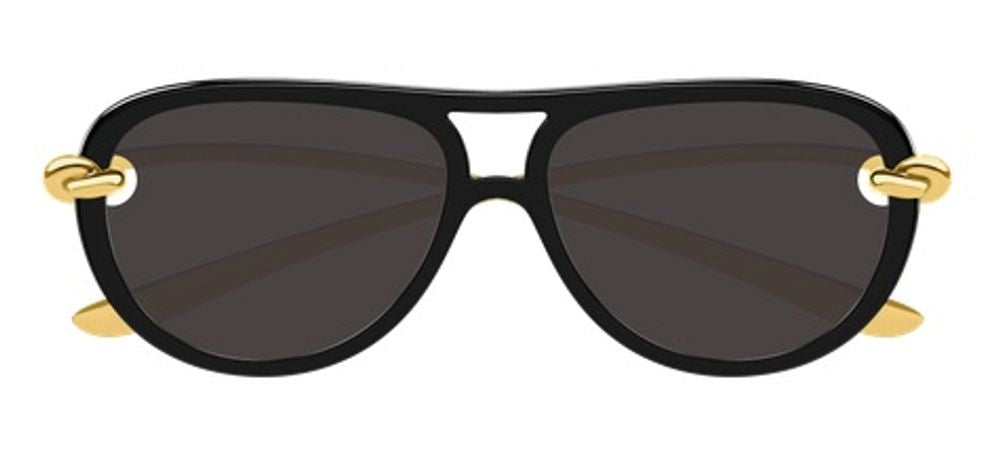 Bottega Veneta Eyewear BV1418S Aviator Sunglasses — Black by Bottega Veneta Eyewear