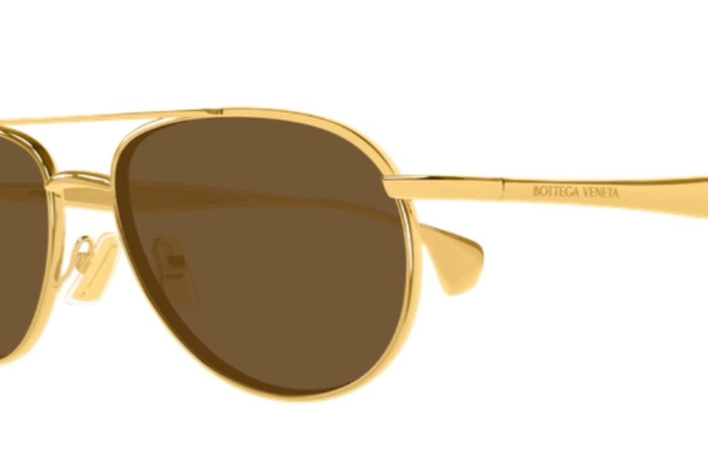 Bottega Veneta Eyewear BV1419S Sunglasses — Gold, view 3