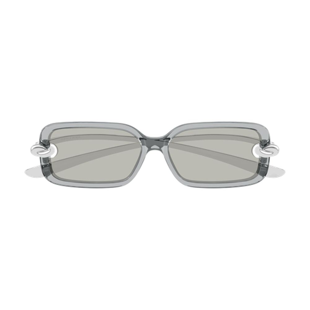 Bottega Veneta Eyewear BV1439S Rectangular Frame Sunglasses — Gray by Bottega Veneta Eyewear