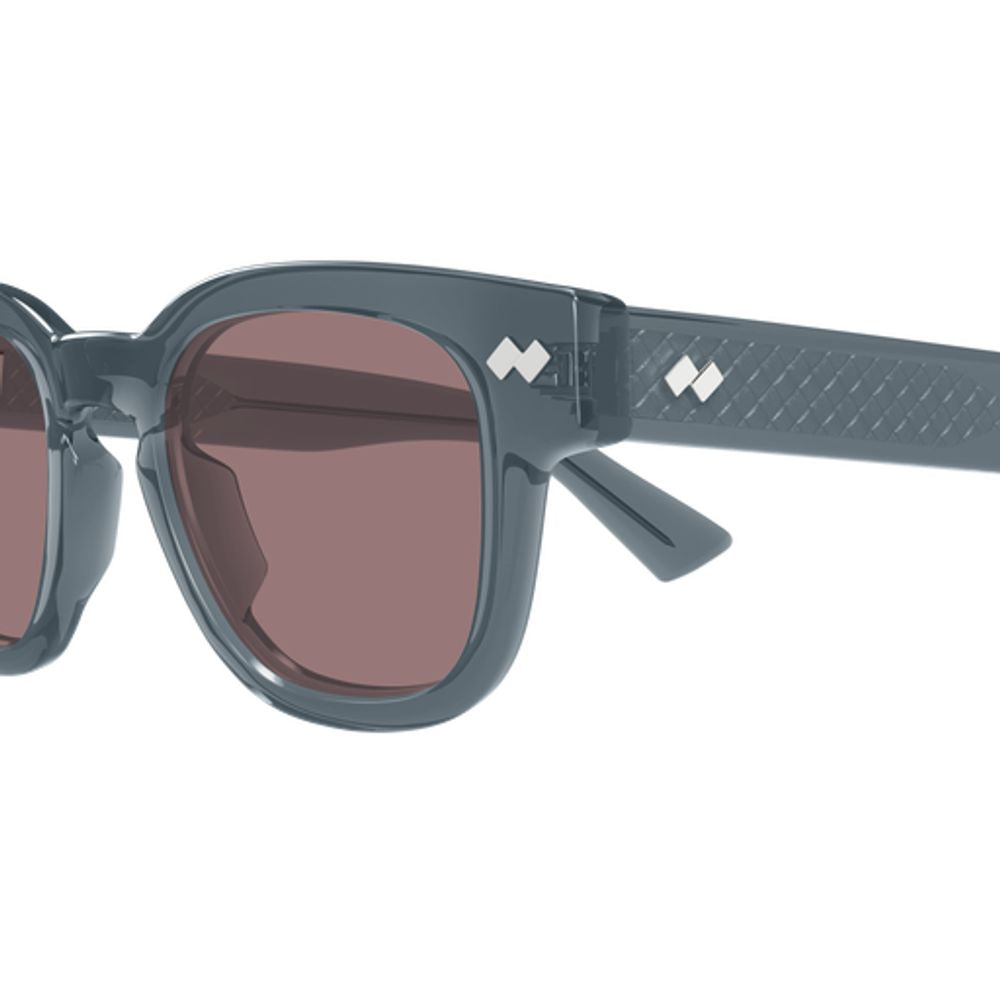 Bottega Veneta Eyewear BV1441S Square-Frame Sunglasses — Gray, view 3