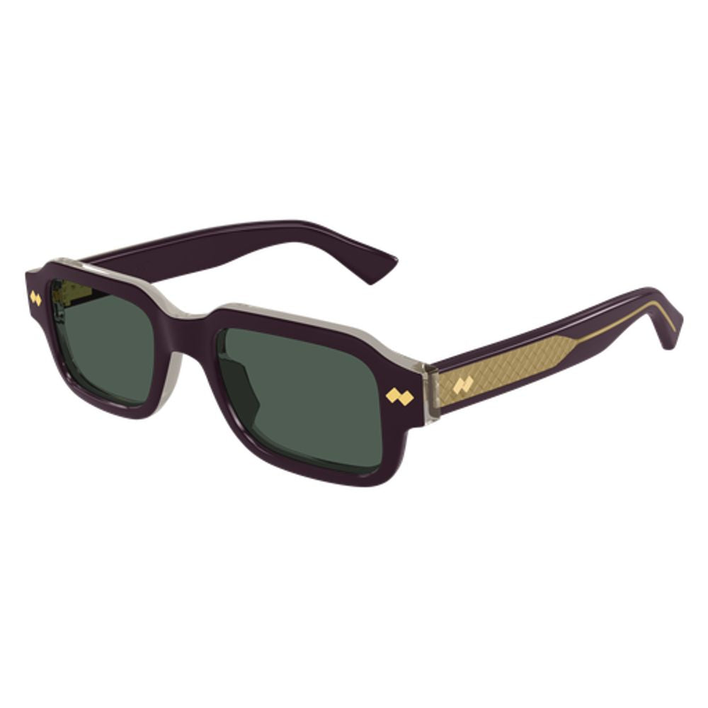 Bottega Veneta Eyewear BV1442S Rectangular-Frame Sunglasses — Violet, view 2