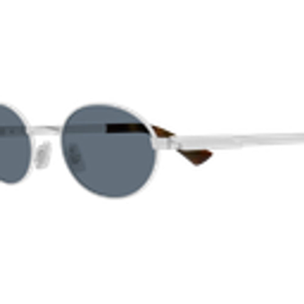 Bottega Veneta Eyewear BV1470S Metal Oval Sunglasses — Silver, view 3