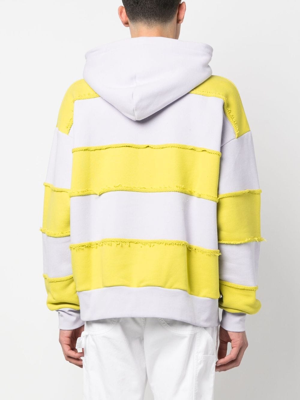 Botter Striped Organic Cotton Hoodie — Yellow, view 3