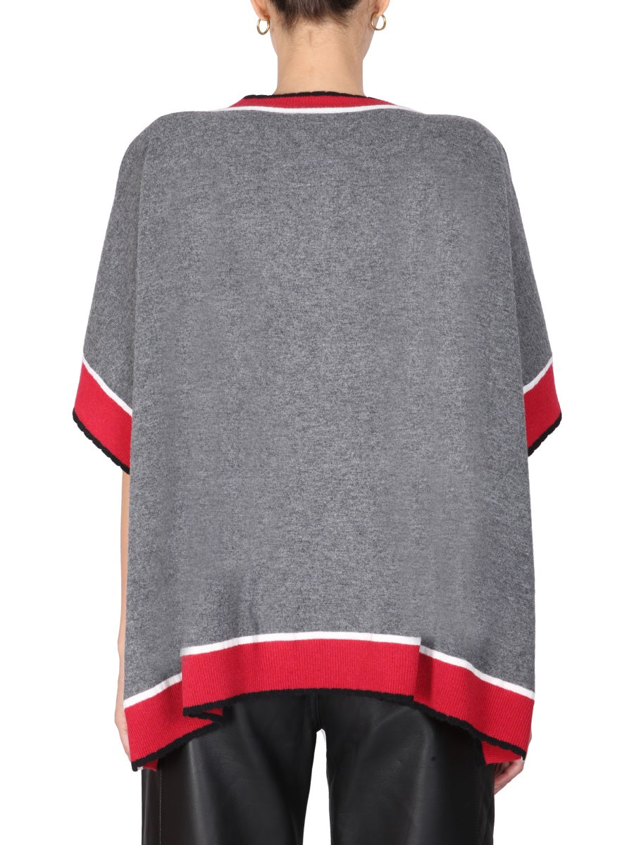 Boutique Moschino Wool and Cashmere Blend Sweater — Grey, view 2