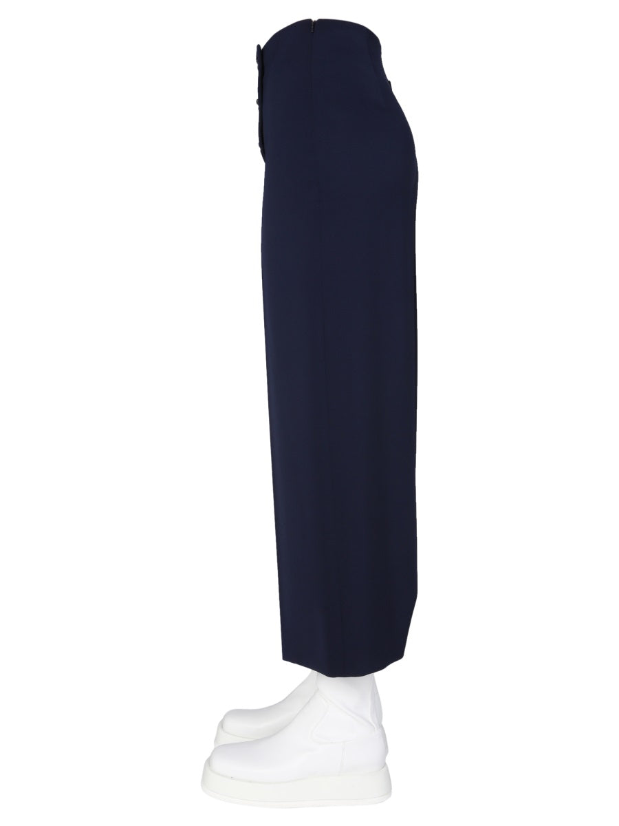Boutique Moschino Wide Leg Trousers — Blue, view 3