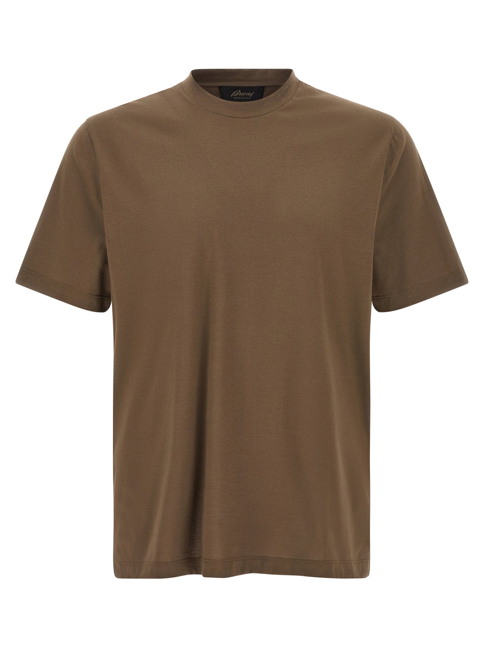 Brioni Pure Cotton T-Shirt — Brown by Brioni