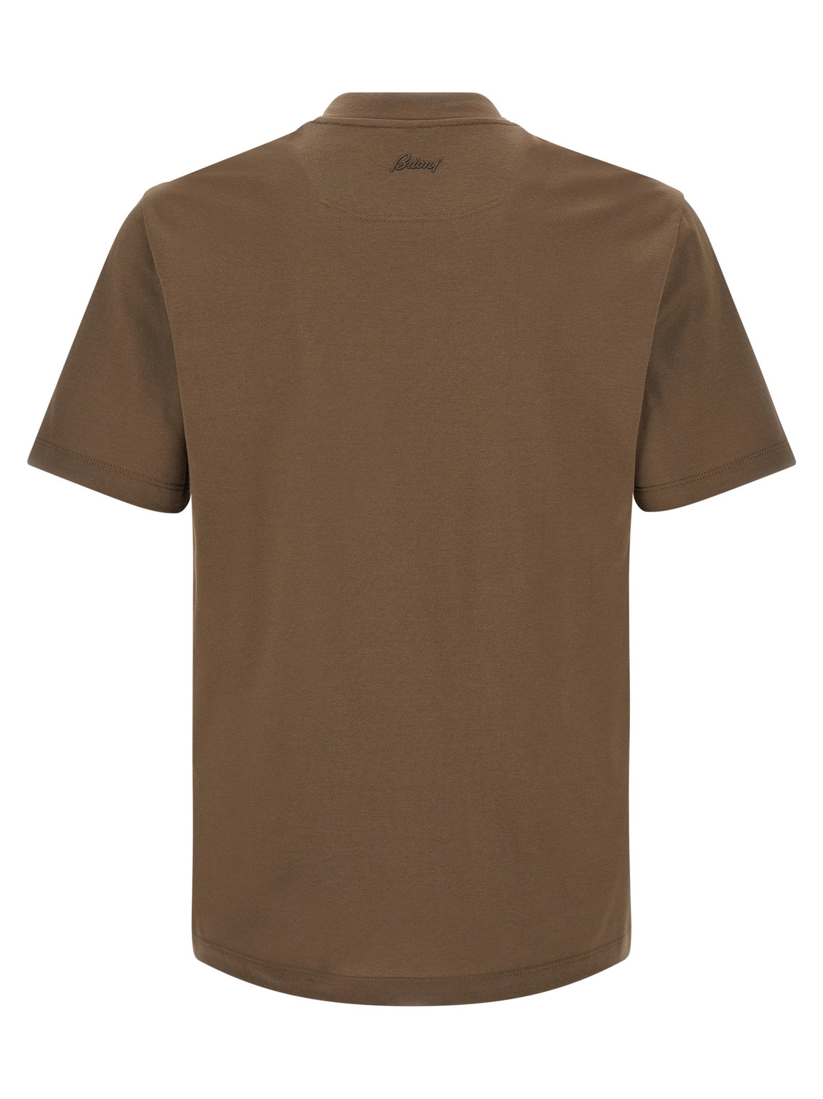 Brioni Pure Cotton T-Shirt — Brown, view 2