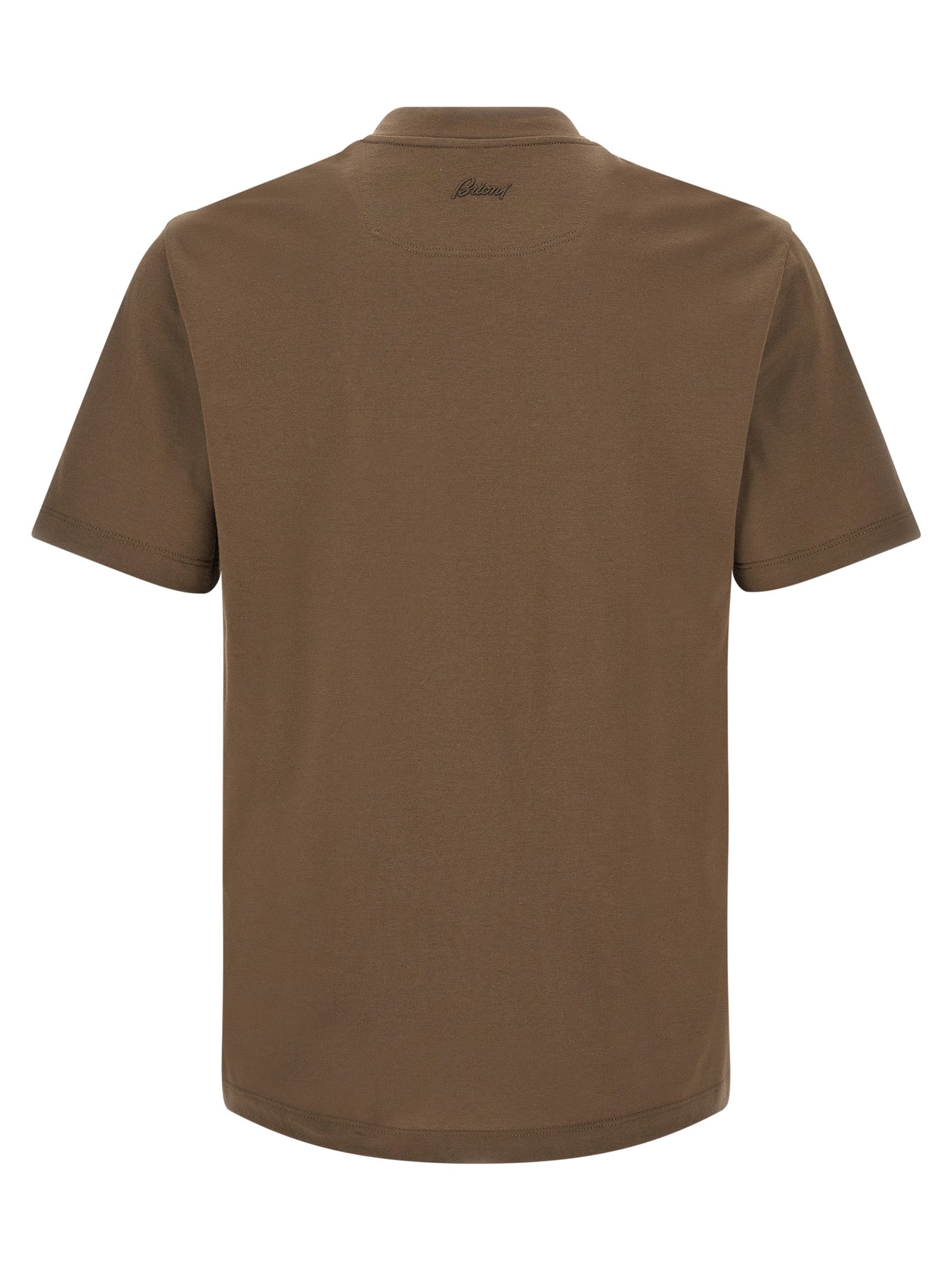 Brioni Pure Cotton T-Shirt — Brown, view 2