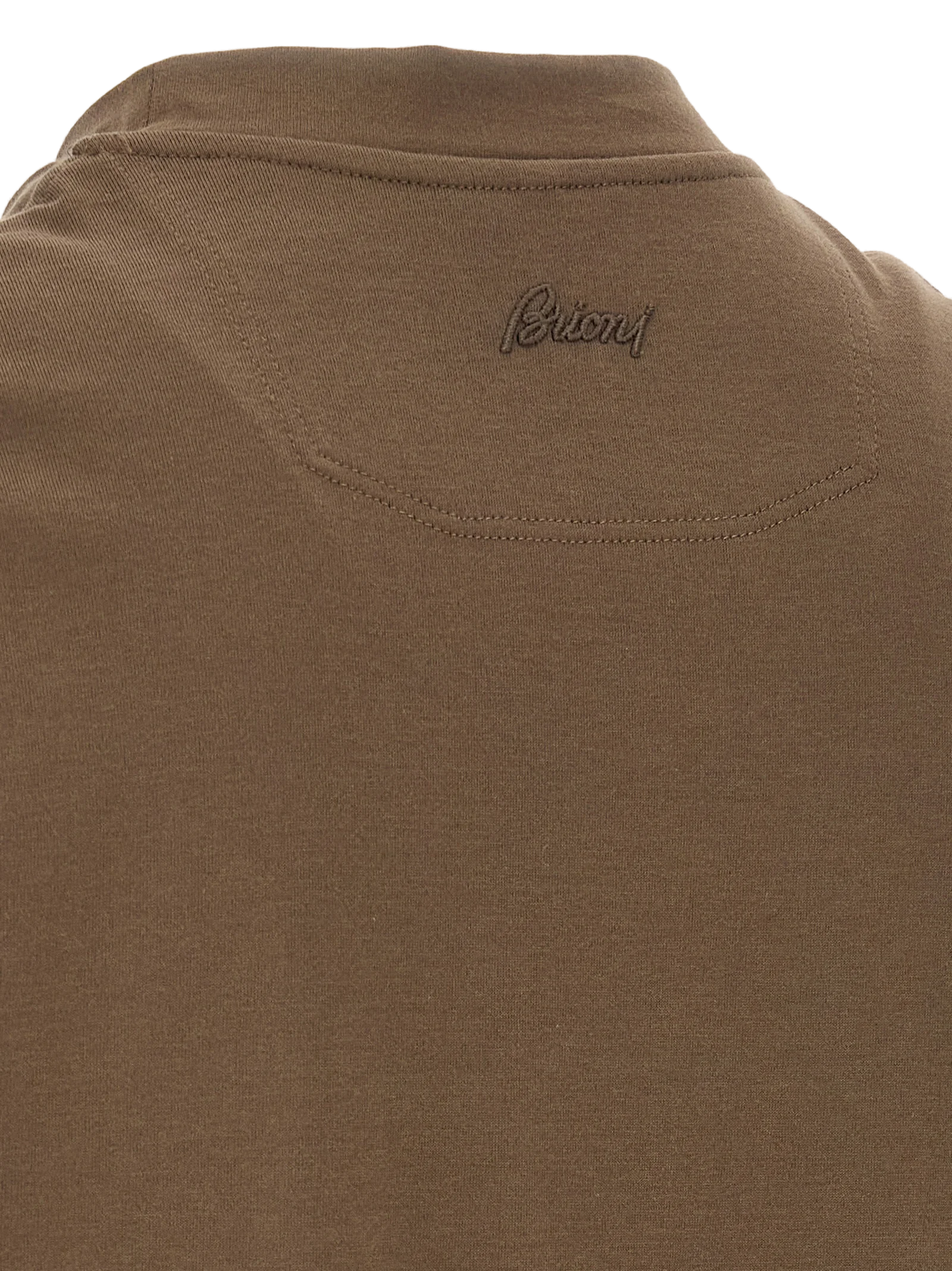 Brioni Pure Cotton T-Shirt — Brown, view 4