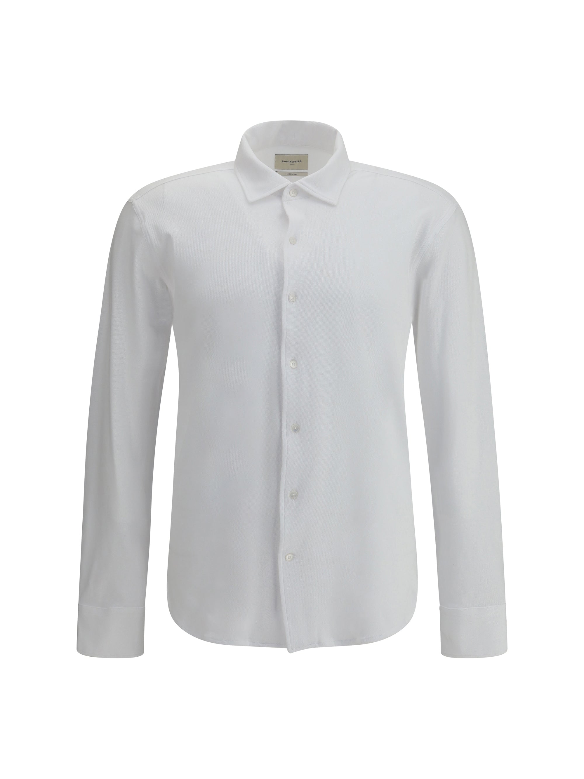 Brooksfield Cotton Shirt — White by Brooksfield