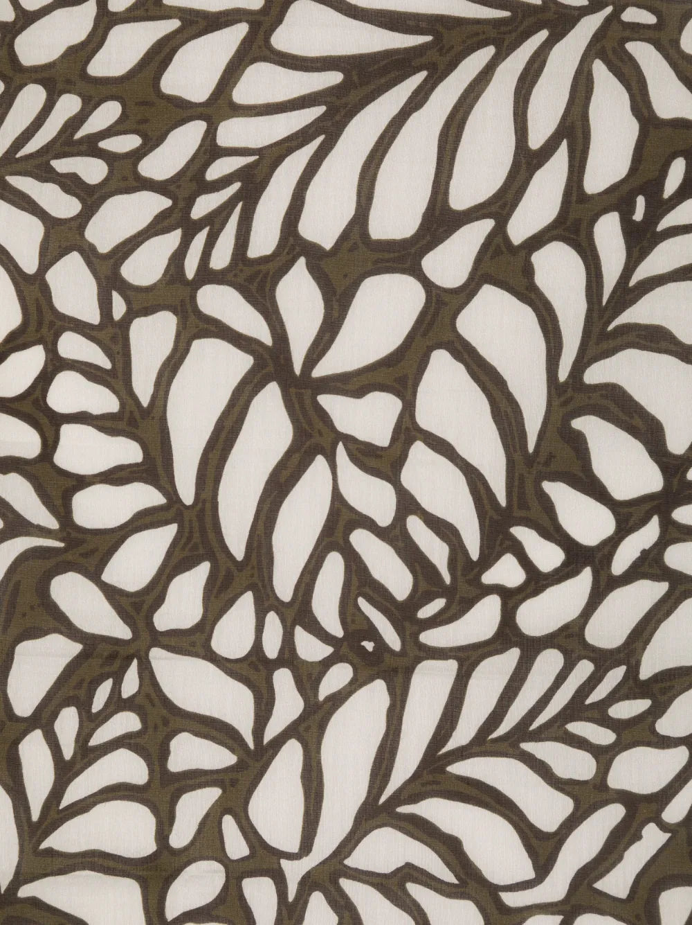 Brunello Cucinelli All-Over Botanical Print Scarf Olive Clothing, view 2