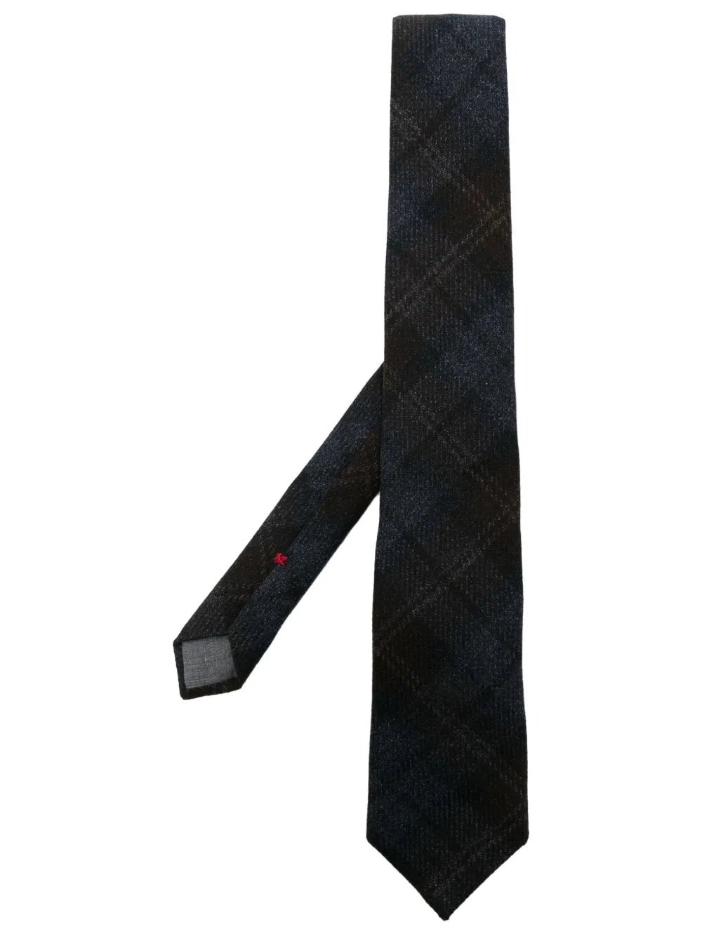 Brunello Cucinelli Check-Pattern Tie Blue Clothing by Brunello Cucinelli
