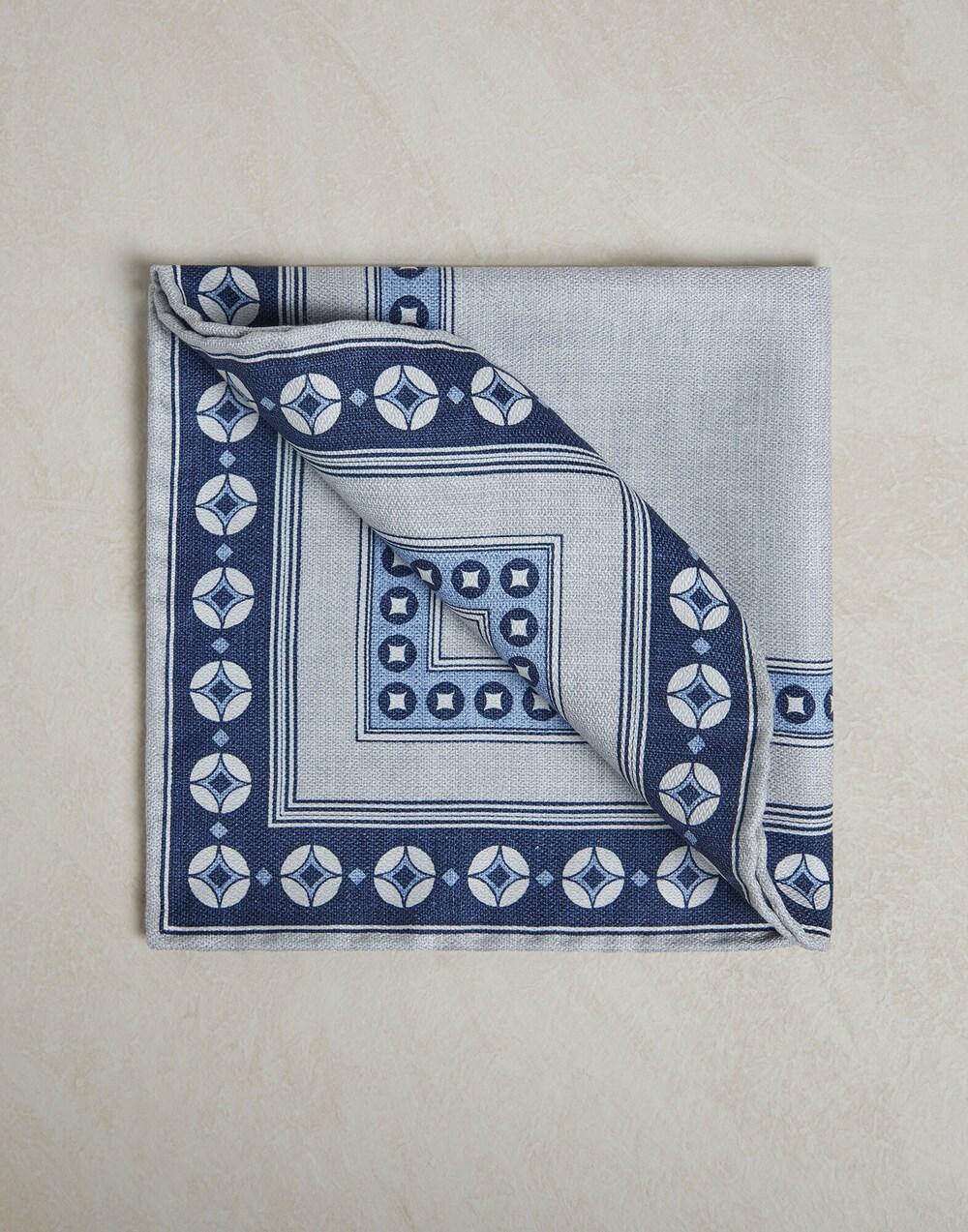 Brunello Cucinelli Mens Pocketsquare Mr8630091_cej75 Blue Accessory by Brunello Cucinelli