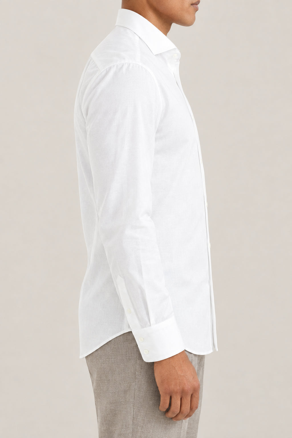 Brunello Cucinelli Cotton Dress Shirt — White, view 3