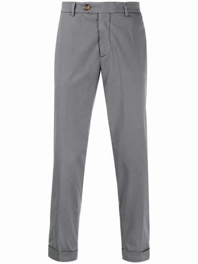 Brunello Cucinelli Tailored Cotton Trousers — Graphite by Brunello Cucinelli