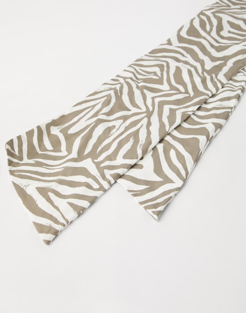 Brunello Cucinelli Womens Beige Printed Cotton Scarf Accessories & Slg, view 2