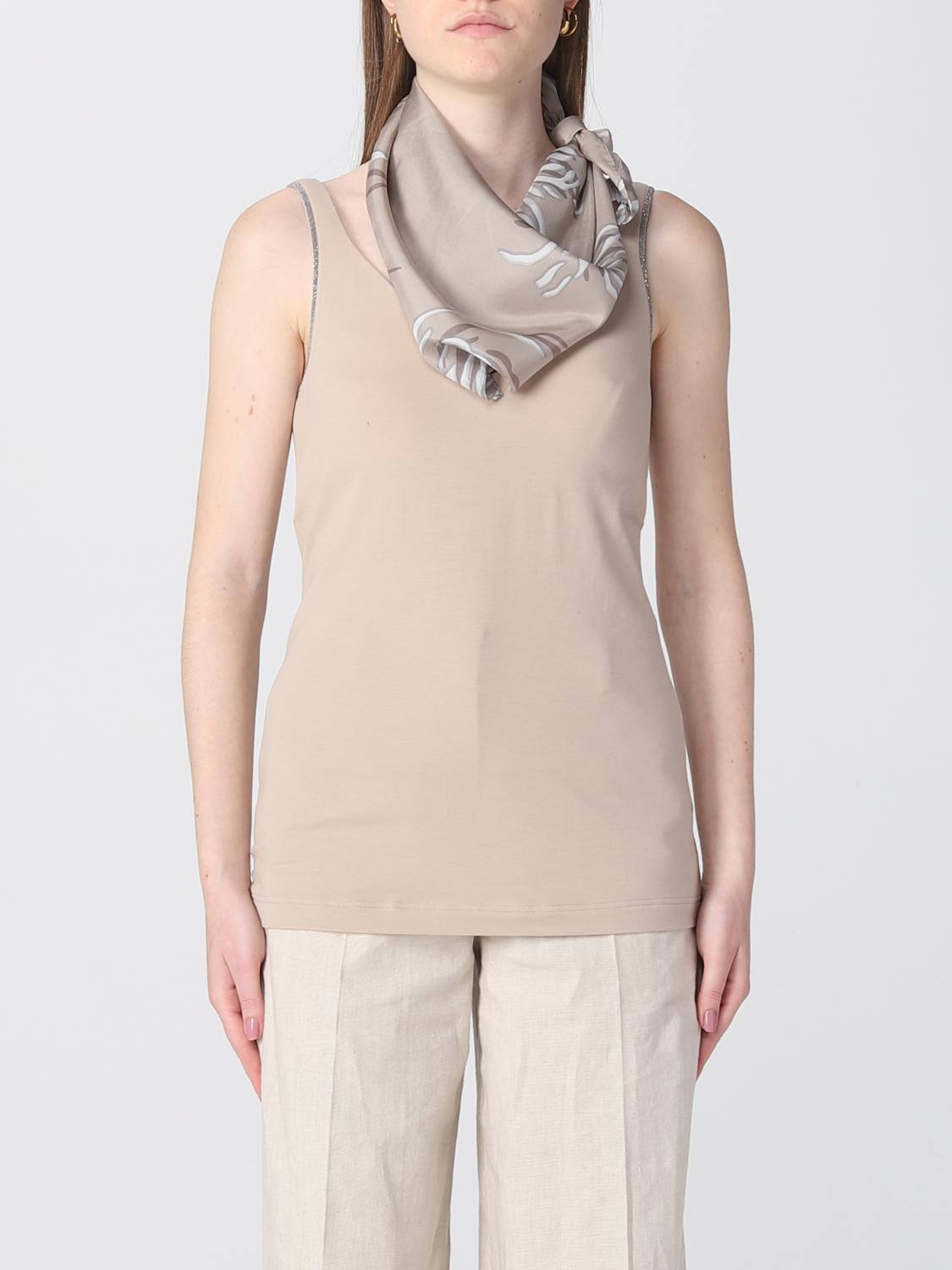 Brunello Cucinelli Womens Beige Silk Floral Scarf Accessories & Slg, view 2