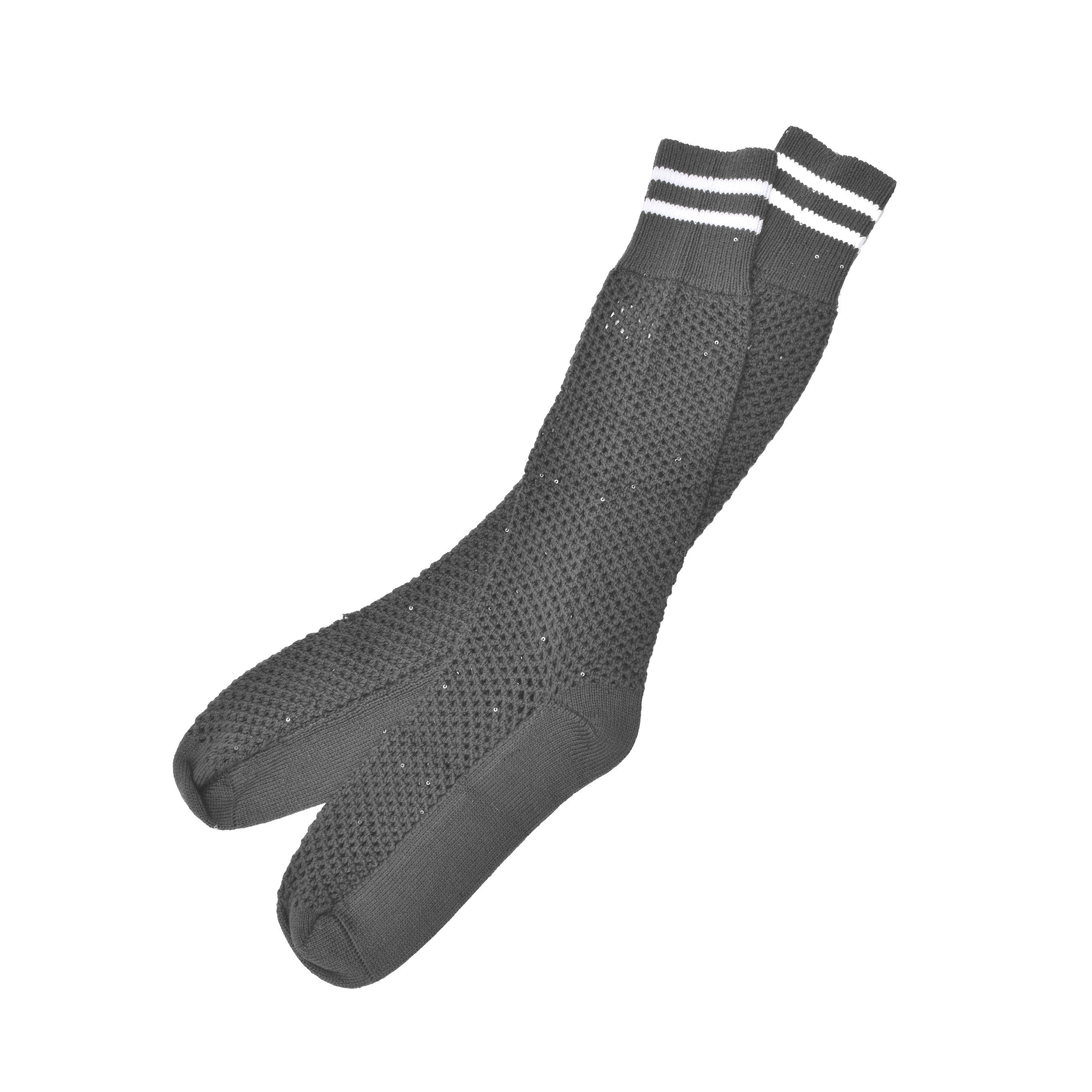 Brunello Cucinelli Womens Dark Grey Knit Socks Clothing by Brunello Cucinelli